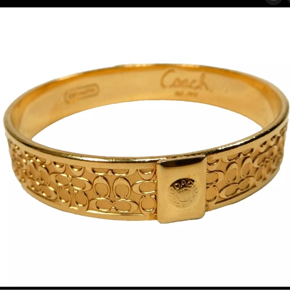 COACH Signature “C” GOLD BANGLE BRACELET - Picture 16 of 16